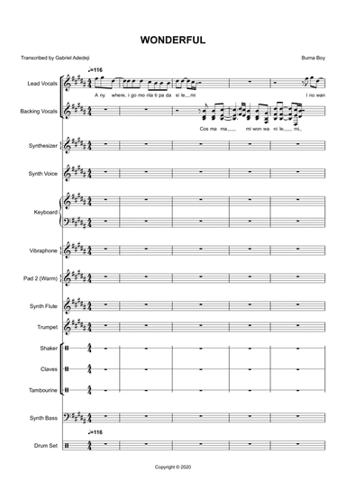 Wonderful (arr. Black Keys)