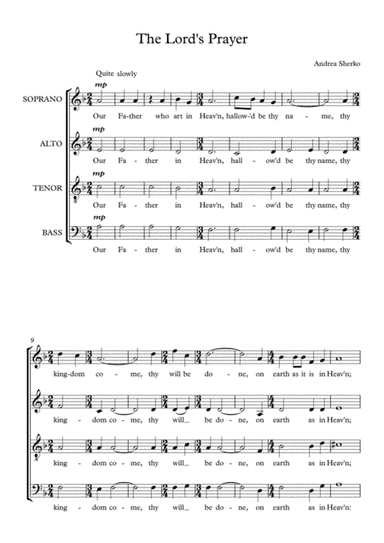 The Lord's Prayer for Unaccompanied SATB Choir