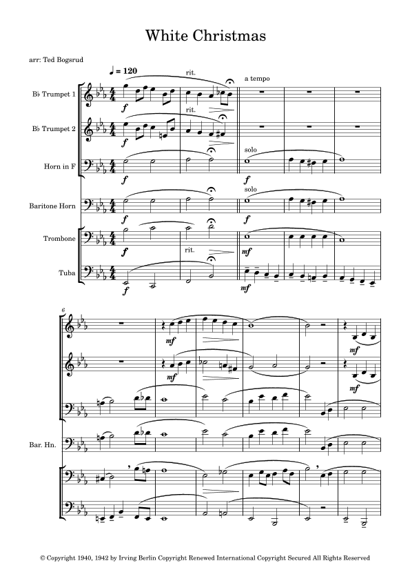 White Christmas (arr. Ted Bogsrud)