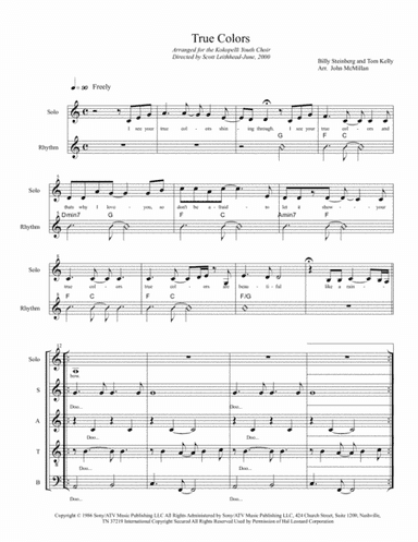 True Colors (arr. John McMillan)
