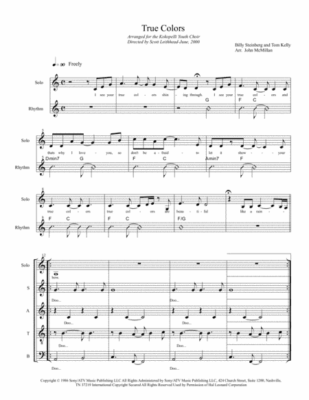 True Colors (arr. John McMillan)