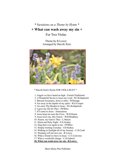 What can wash away my sin (For Viola Duet) (arr. Han-Ki Kim)