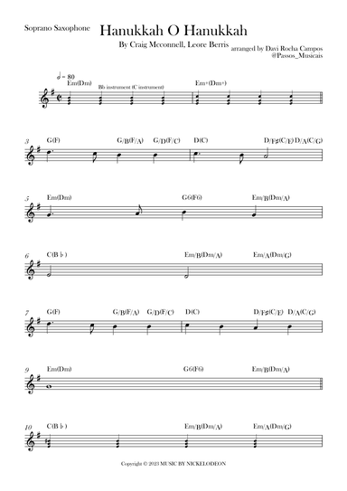 Hanukkah O Hanukkah (arr. Davi Rocha Campos)