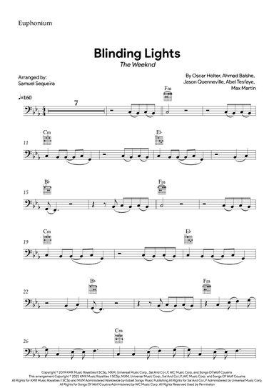 Blinding Lights (arr. Samuel Sequeira)