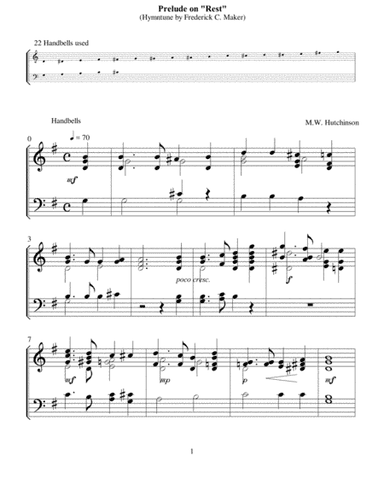 Prelude on "Rest" (handbells) (arr. Michael W. Hutchinson)