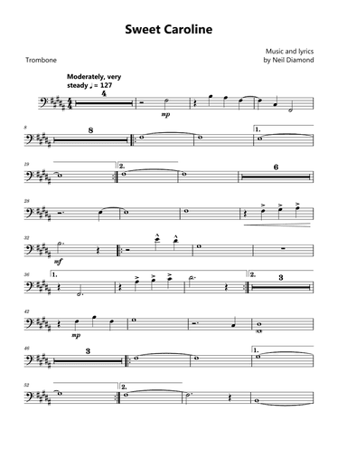 Sweet Caroline (arr. David Lartey)