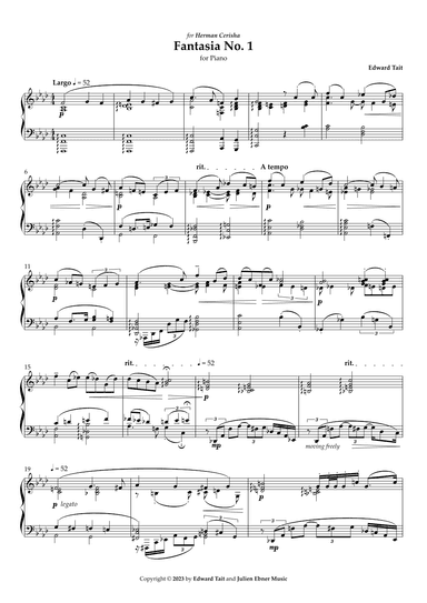 Fantasia No. 1 for Piano (Op. 19)