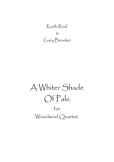 A Whiter Shade Of Pale (arr. Spence Bundy)