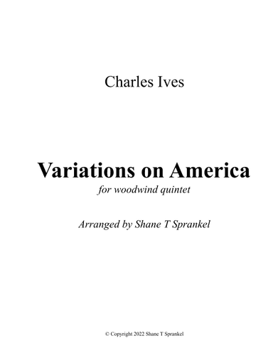 Variations on America (arr. Shane T Sprankel)