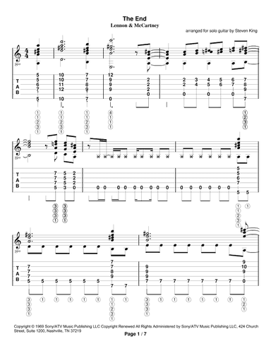 The End (arr. Steven King)