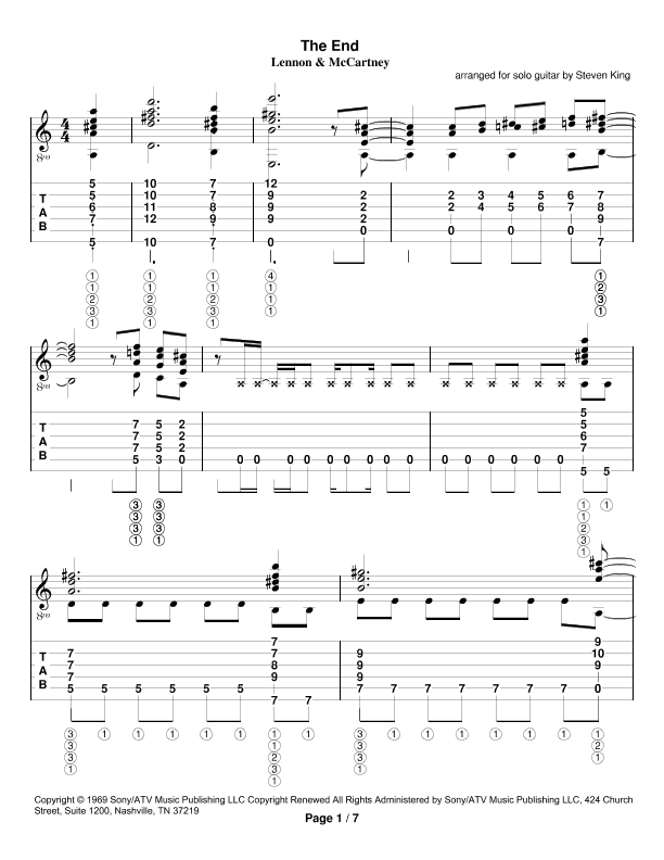 The End (arr. Steven King)