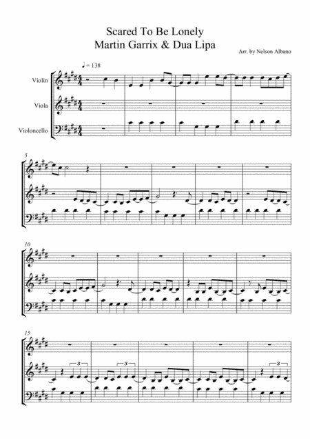 Scared To Be Lonely (arr. Nelson Albano)