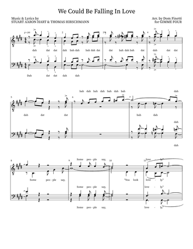 We Could Be Falling In Love (arr. Dom Finetti)