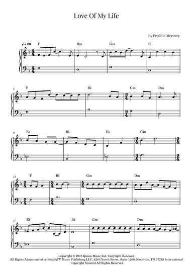 Love Of My Life (arr. Roger da Luz)