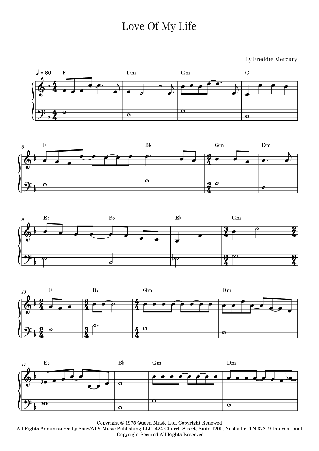 Love Of My Life (arr. Roger da Luz)
