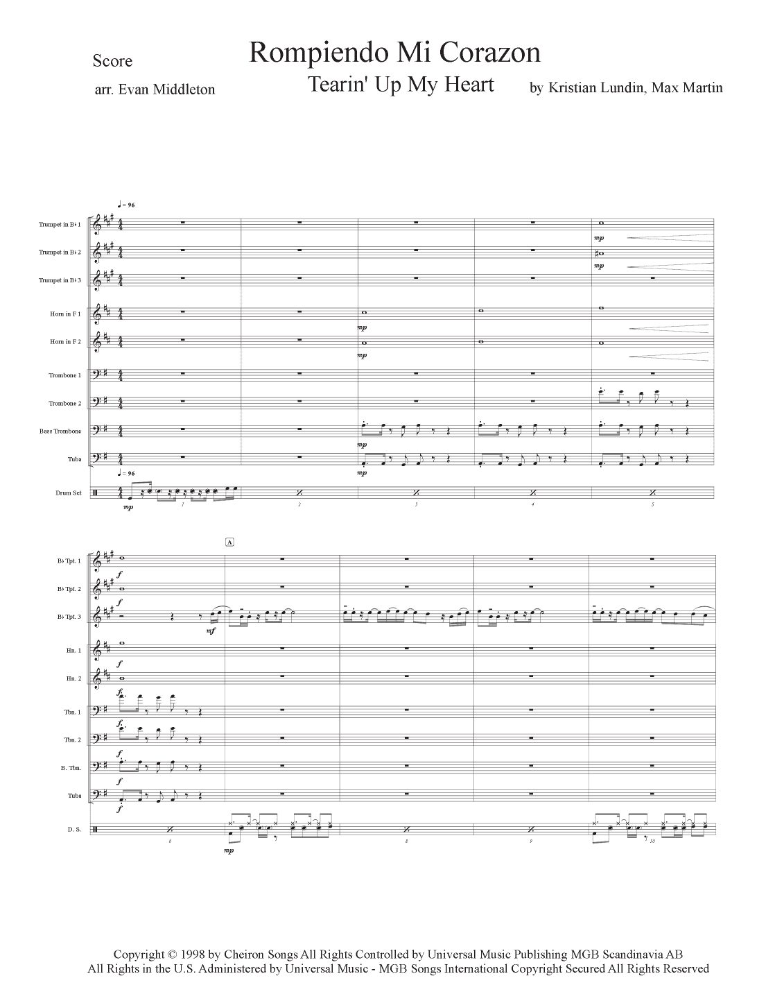 Tearin' Up My Heart (arr. Evan Middleton)