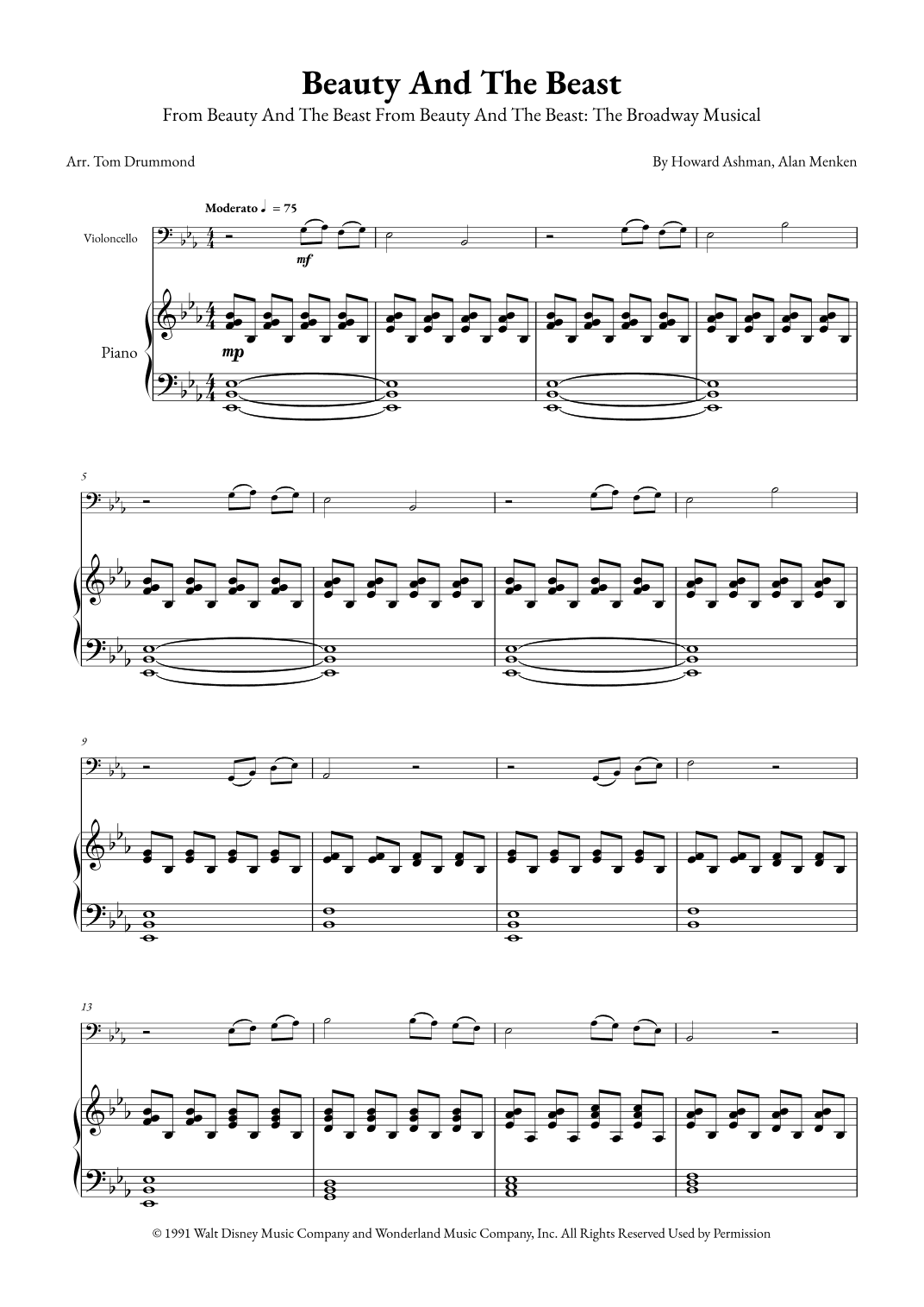 Beauty And The Beast (arr. Tom Drummond)