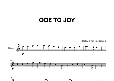 Beethoven - Ode to Joy (for Flute Solo) (arr. Cadenza Editions)