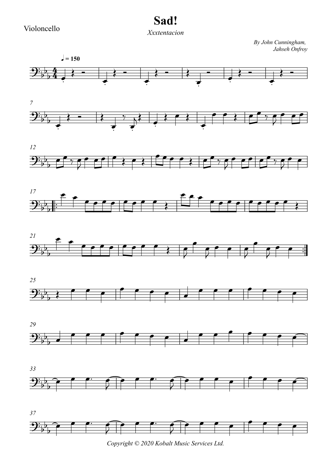 Sad! (arr. Wesley S. SIlva)