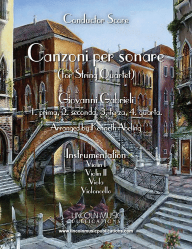 Gabrieli – Canzoni per sonare (for String Quartet) (arr. Kenneth Abeling)