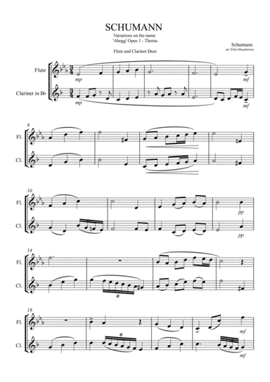 Schumann Flute and Clarinet Duet (arr. Ellen Macpherson)