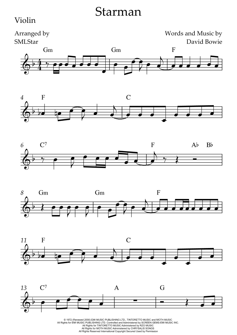 Starman (arr. SMLStar)