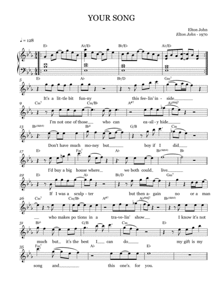 Your Song (arr. Brock Chart)