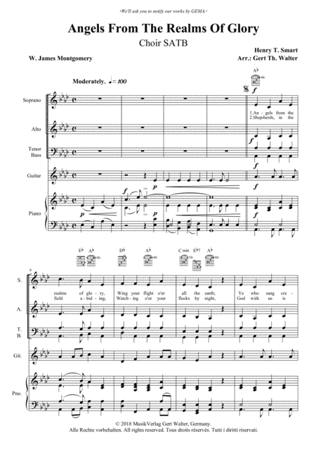 Angels From The Realms Of Glory (arr. Gert Th. Walter)