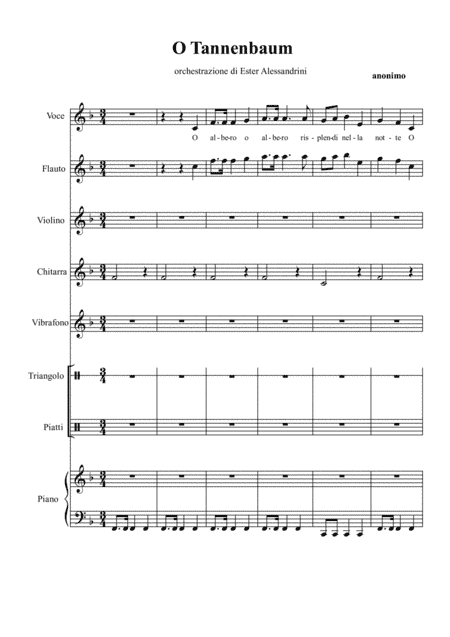 O Tannenbaum. School ensamble (arr. Ester Alessandrini)