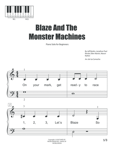 Blaze And The Monster Machines - Main Title Theme (arr. Iza Camacho F.)