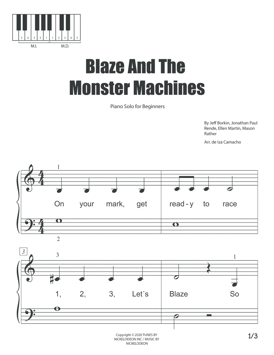 Blaze And The Monster Machines - Main Title Theme (arr. Iza Camacho F.)