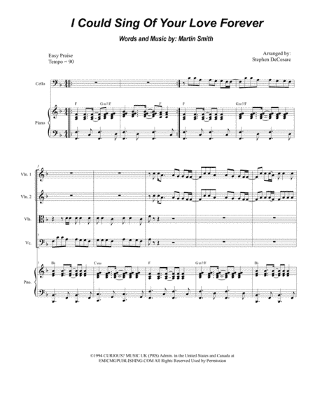 I Could Sing Of Your Love Forever (arr. Stephen DeCesare)