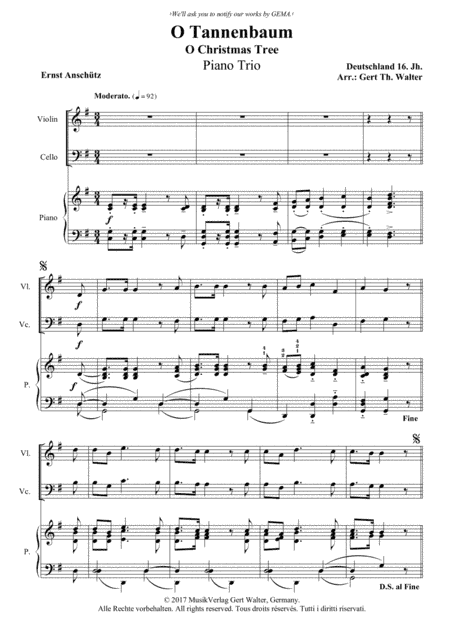 O Christmas Tree (arr. Gert Th. Walter)
