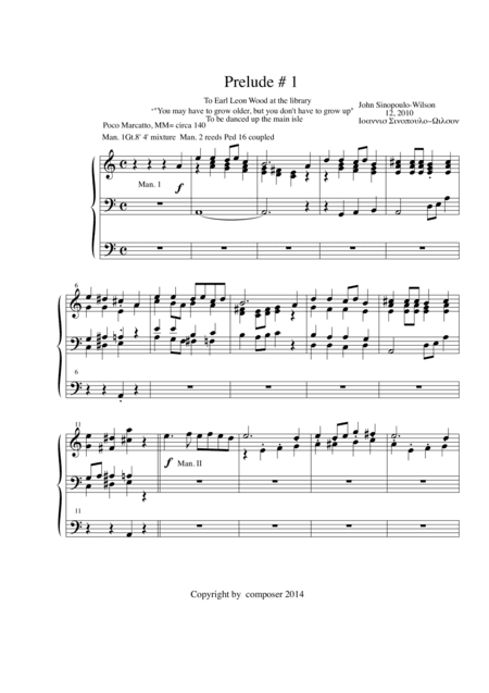 Organ Prelude # 1 You Have to Get Older but You Don't Have to Grow Up