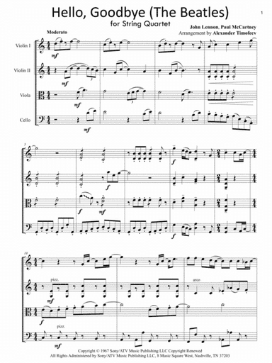 Hello, Goodbye (arr. Alexander Timofeev)