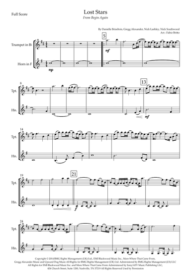 Lost Stars (arr. Fabio Britto)