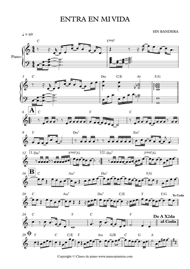 Entra En Mi Vida (arr. MATEO AGUILAR USCANGA)