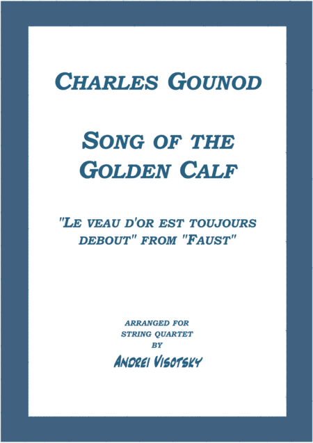 Mephistopheles Song of the Golden Calf (arr. Andrei Visotsky)