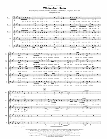 Where Are U Now (arr. Ben Bram)