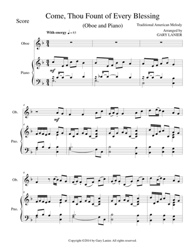 COME, THOU FOUNT OF EVERY BLESSING (Oboe/Piano and Oboe Part) (arr. Gary Lanier)