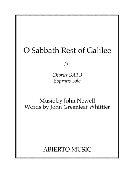 O Sabbath Rest of Galilee