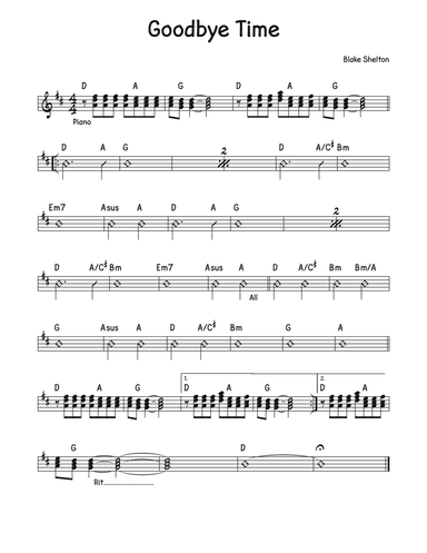 Goodbye Time (arr. David M Fagnant)