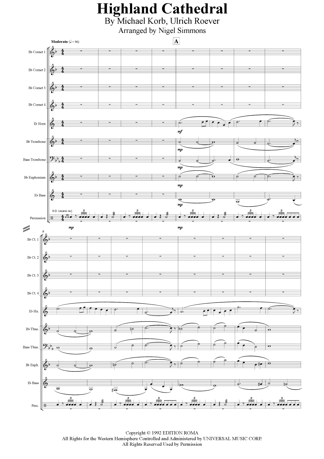 Highland Cathedral (arr. Nigel Simmons)