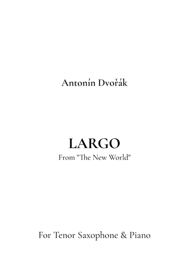 Largo, From Symphony No. 9 "The New World" (arr. Jireh J.)