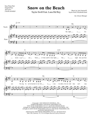 Snow On The Beach (arr. Alvaro Metzger)