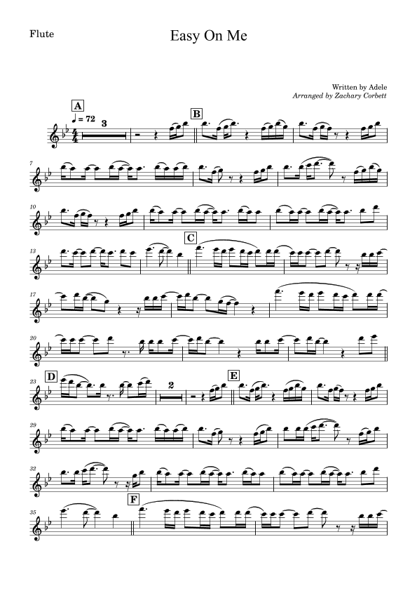 Easy On Me (arr. Zachary Corbett)