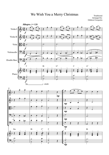 We Wish You a Merry Christmas (arr. Gildson Cerqueira)