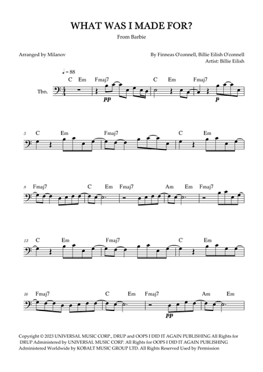 What Was I Made For? (arr. Milanov)