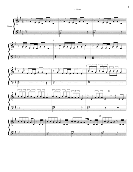 21 Years (arr. Emma Wallace)