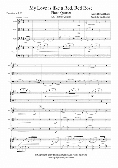 My Love is like a Red, Red Rose (arr. Thomas Quigley)